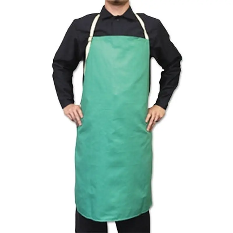 Best Welds Flame-Retardant Cotton Sateen Bib Apron, 24 in x 42 in, Visual Green (902-CA-500) Each