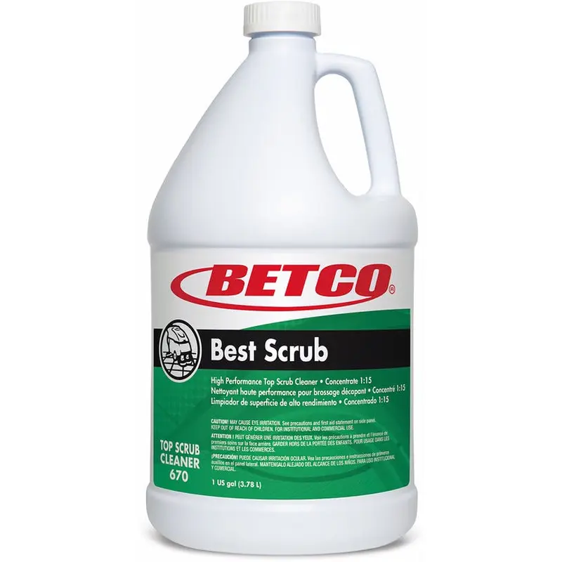Betco Best Scrub Floor Cleaner - Liquid - 128 fl oz (4 quart) - 4 / Carton - Green (BET6700400) Case of 4