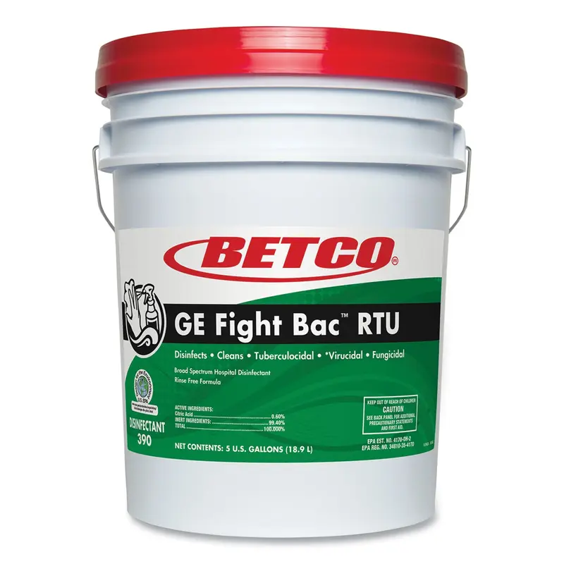 Betco Fight Bac RTU Disinfectant, Fresh Scent, 5 gal Pail (BET3900500) Each