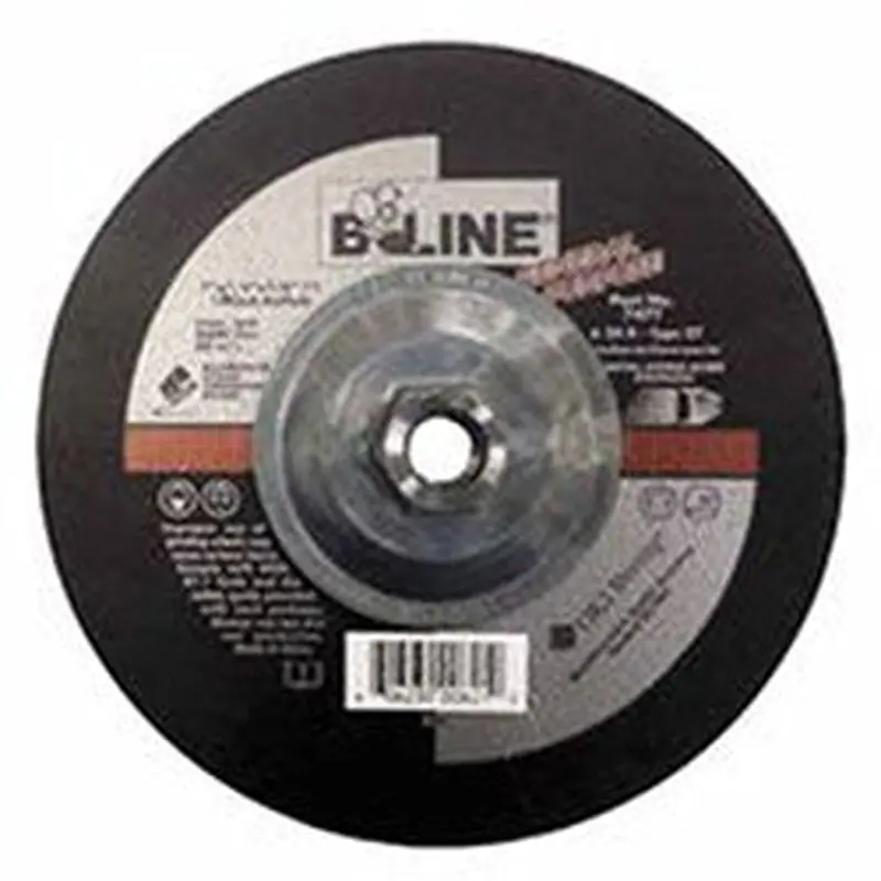 Bee Line Abrasives Depressed Center Grinding Wheel, 7 in dia, 1/4 in Thick, 5/8 in-11 Arbor, 24 Grit (903-747T) Each