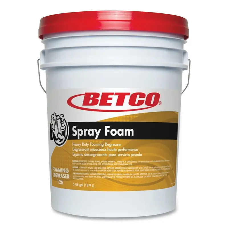 Betco Spray Foam Degreaser, Unscented, 5 gal Pail (BET1260500) Each