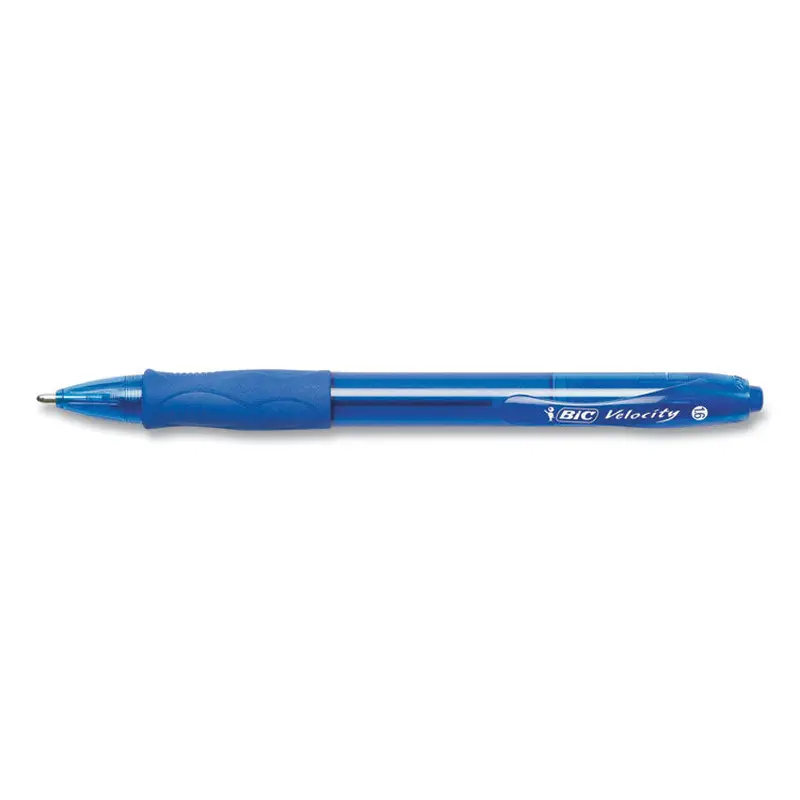 BIC GLIDE Bold Ballpoint Pen, Retractable, Bold 1.6 mm, Blue Ink, Translucent Blue Barrel, 4/Pack (BICVLGBP41BLU) Pack of 4