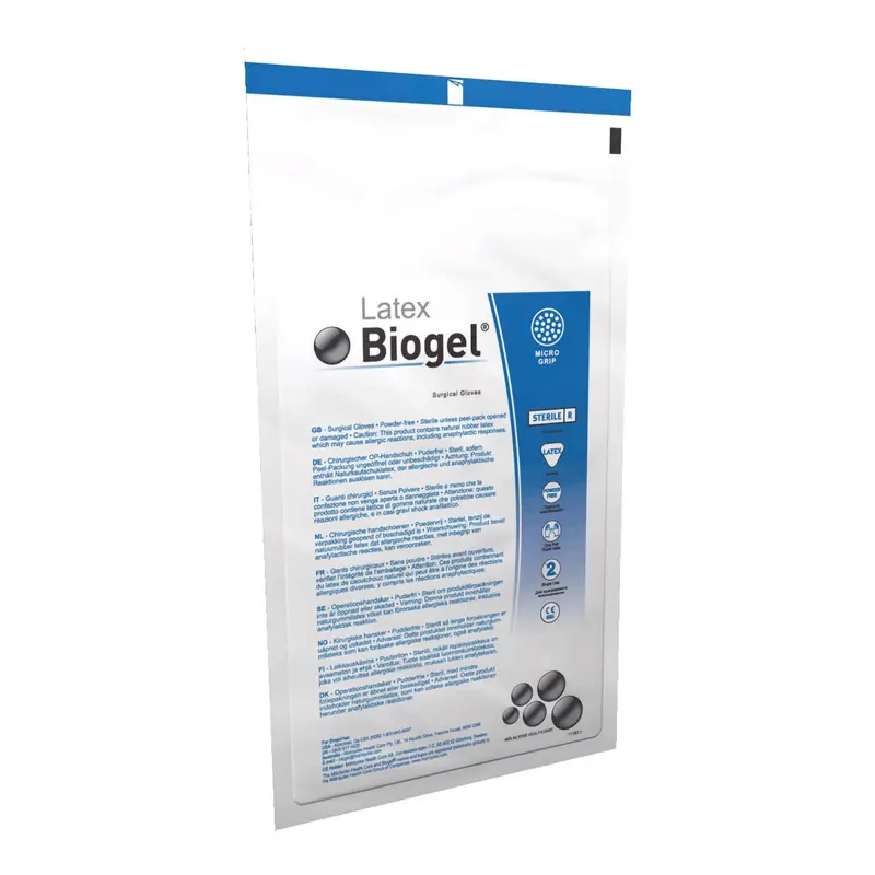 Biogel M Surgical Glove Size 7.5 Sterile Latex Standard Cuff Length Micro-Textured Straw Not Chemo Approved (195117_BX) 50/BX
