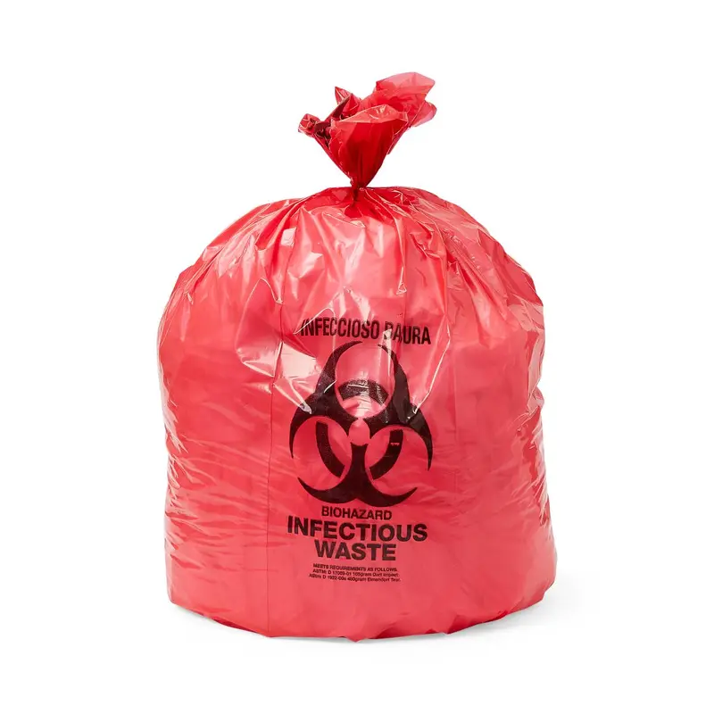 Biohazard Liner, Red, 31 x 43, 2.0 Mil, Flat, 100/CS (NON203143) Case of 100
