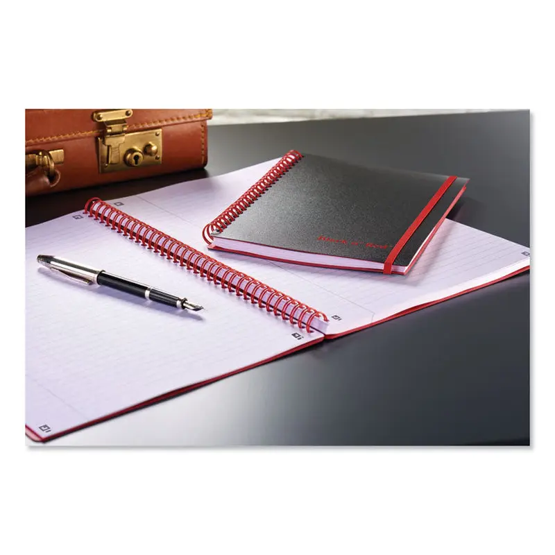 Black n' Red Flexible Cover Twinwire Notebooks, SCRIBZEE Compatible, 1-Subject, Wide/Legal Rule, Black Cover, (70) 11.75 x 8.25 Sheets (JDKE67008) Each
