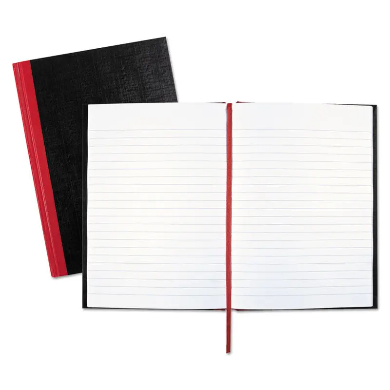 Black n' Red Hardcover Casebound Notebooks, SCRIBZEE Compatible, 1-Subject, Wide/Legal Rule, Black Cover, (96) 8.25 x 5.63 Sheets (JDKE66857) Each