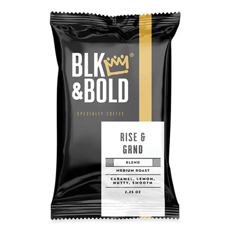 BLK & Bold Rise and GRND Coffee Fraction Packs, 2.25 oz, 42/Carton (BKDOKB90174) Case of 42