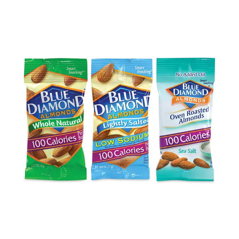 Blue Diamond Almonds Variety Pack, Assorted Flavors, 0.6 oz Pouch, 7 Pouches/Box, 6 Boxes/Carton, Ships in 1-3 Business Days (GRR22000796) Each