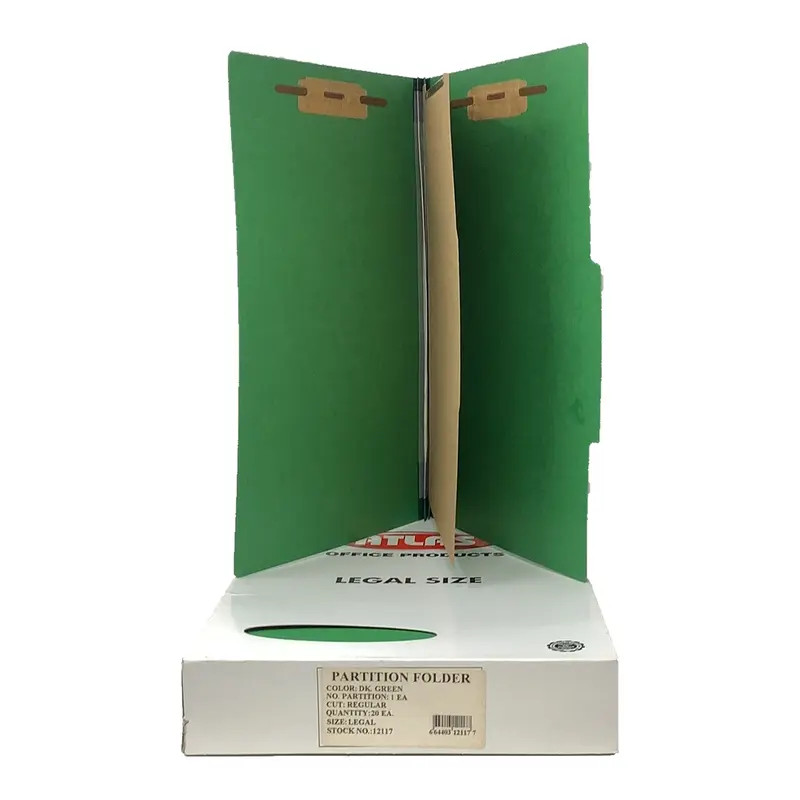 1 PARTITION FOLDER DK.GREEN LGL 20/BOX