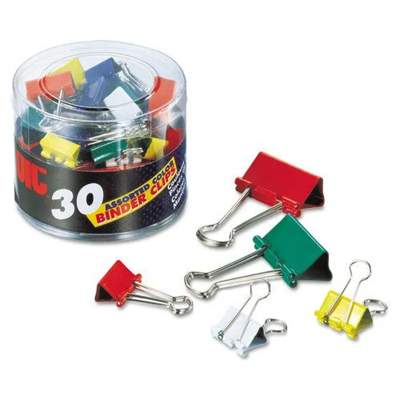 BINDER CLIPS ASSORTED SIZE AND COLORS PQ.30