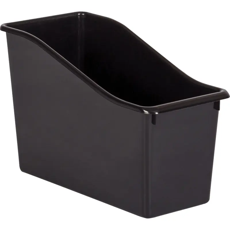 BLACK PLASTIC BOOK BIN