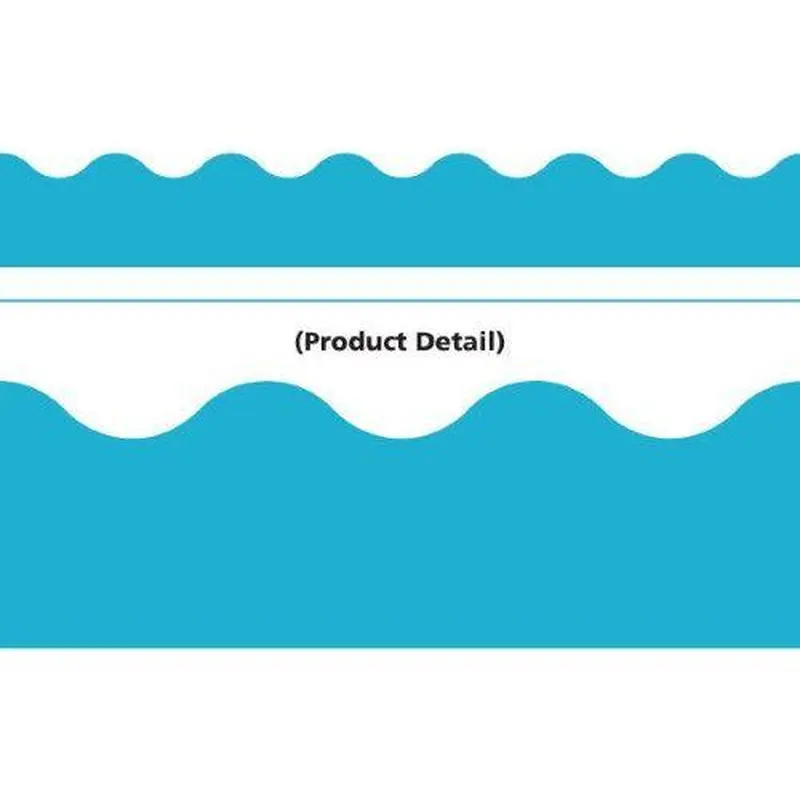 BORDER SKY BLUE SOLID SCALLOPED