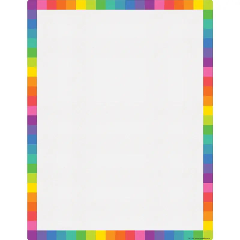COLORFUL BLANK WRITE-ON/WIPE-OFF CHART