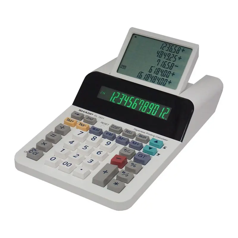 COMPACT PAPERLESS PRINTING CALCULATOR