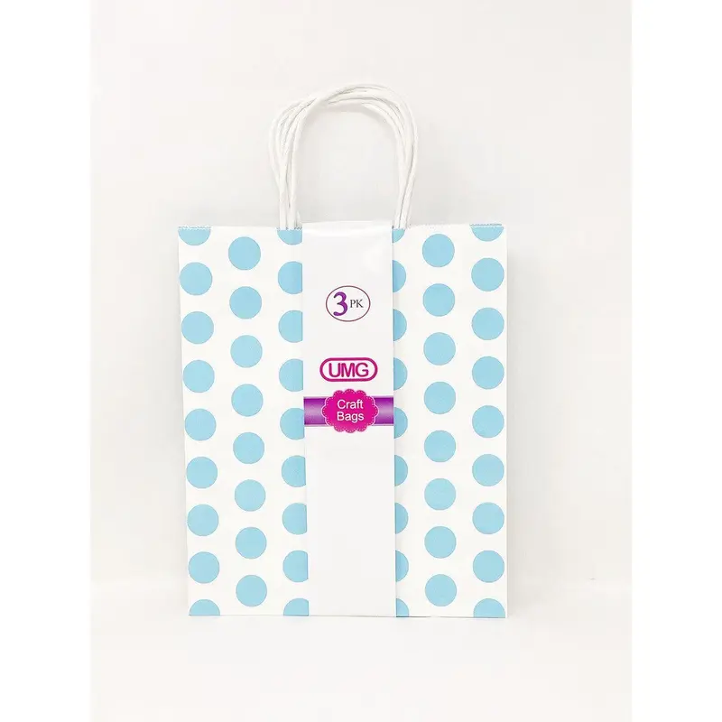 CRAFT GIFT BAG POLKADOT MEDIUM LIGH