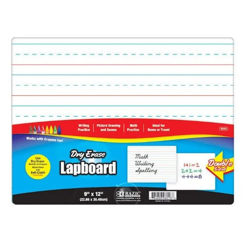 DOUBLE SLIDED DRY ERASE LAP BOAD 9" X 12"