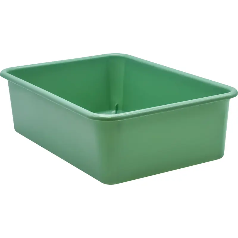 EUCALYPTUS GREEN LARGE PLASTIC STORAGE BIN