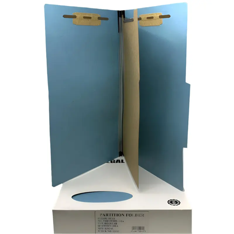 FILE FOLDER 1 PARTITION BLUE LEGAL BOX/20