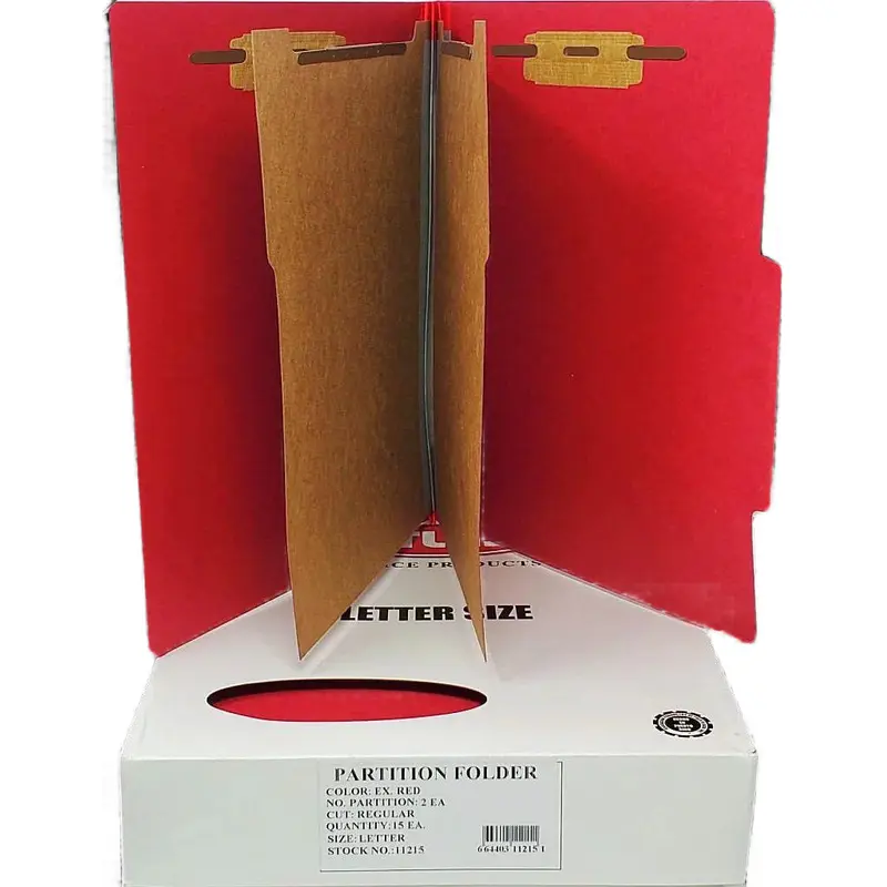 FILE FOLDER 2 PARTITION EX.RED LETTER BOX/15