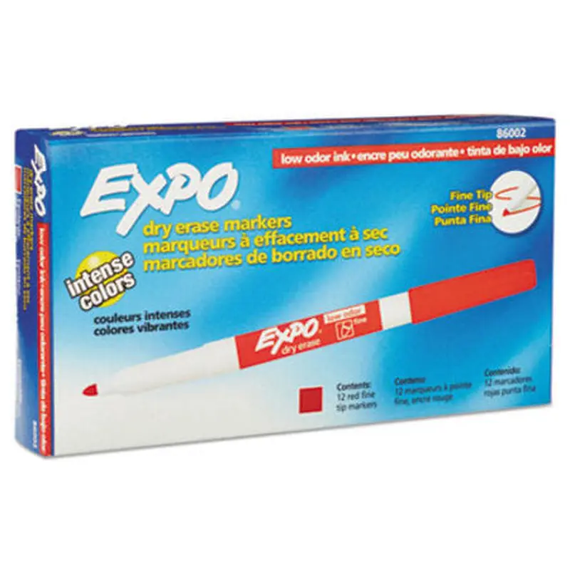 EXPO MARKERS FINE RED CJ.12