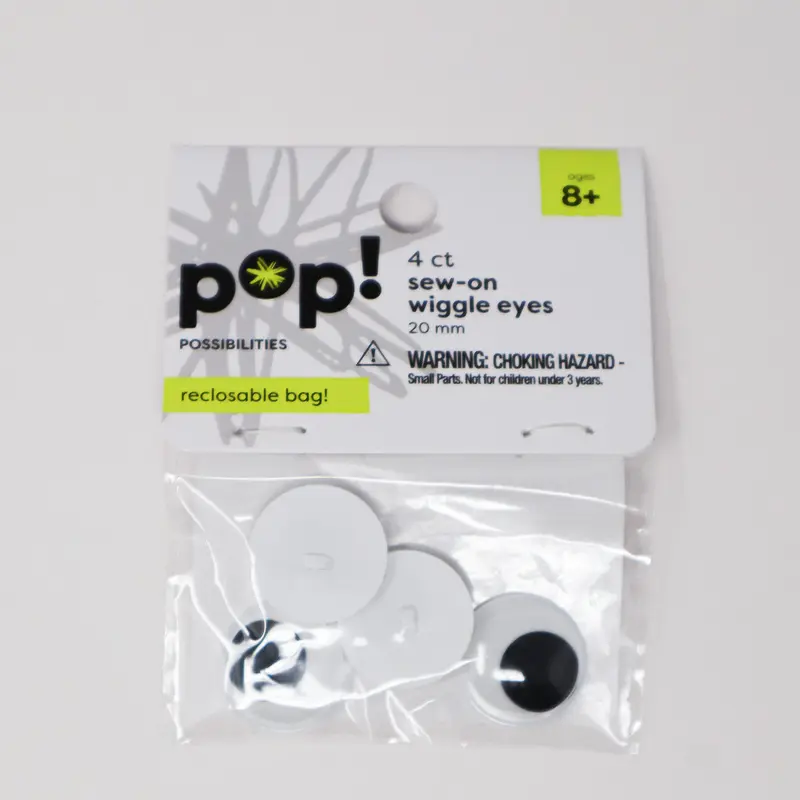 EYES SEW ON 20MM 6pcs