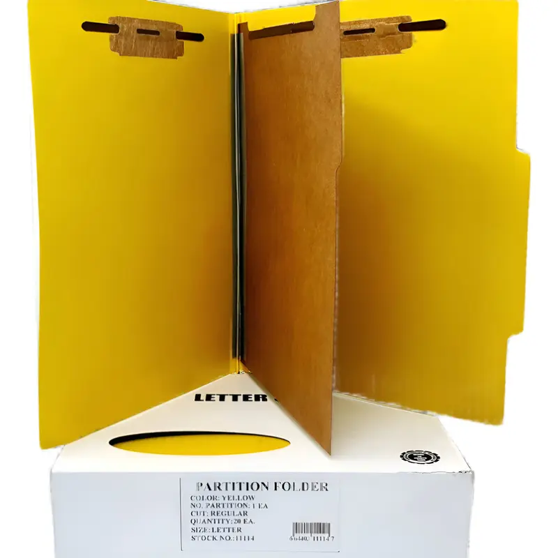FILE FOLDER 1 PARTITION YELLOW LETTER BOX/20