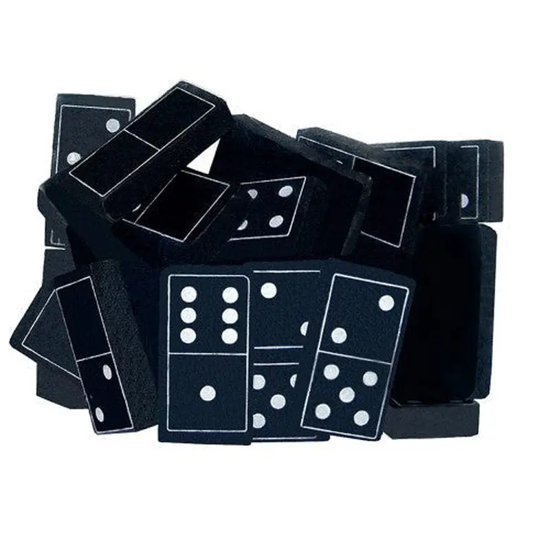 FOAM DOMINOES BLACK 28PK