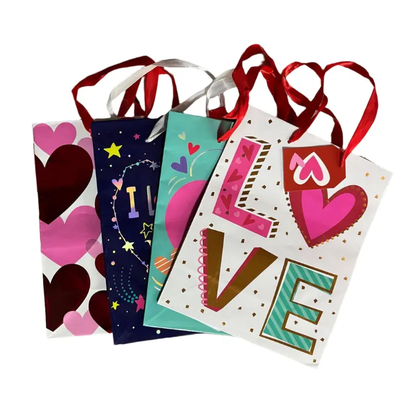 GIFT BAG VALENTINE HOT STAMPLOVE WHITE BACKGROUND