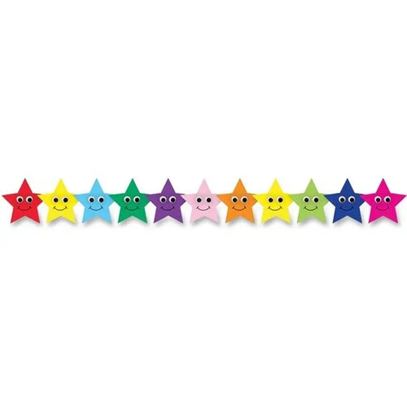 HAPPY MULTICOLOR STARS BORDER