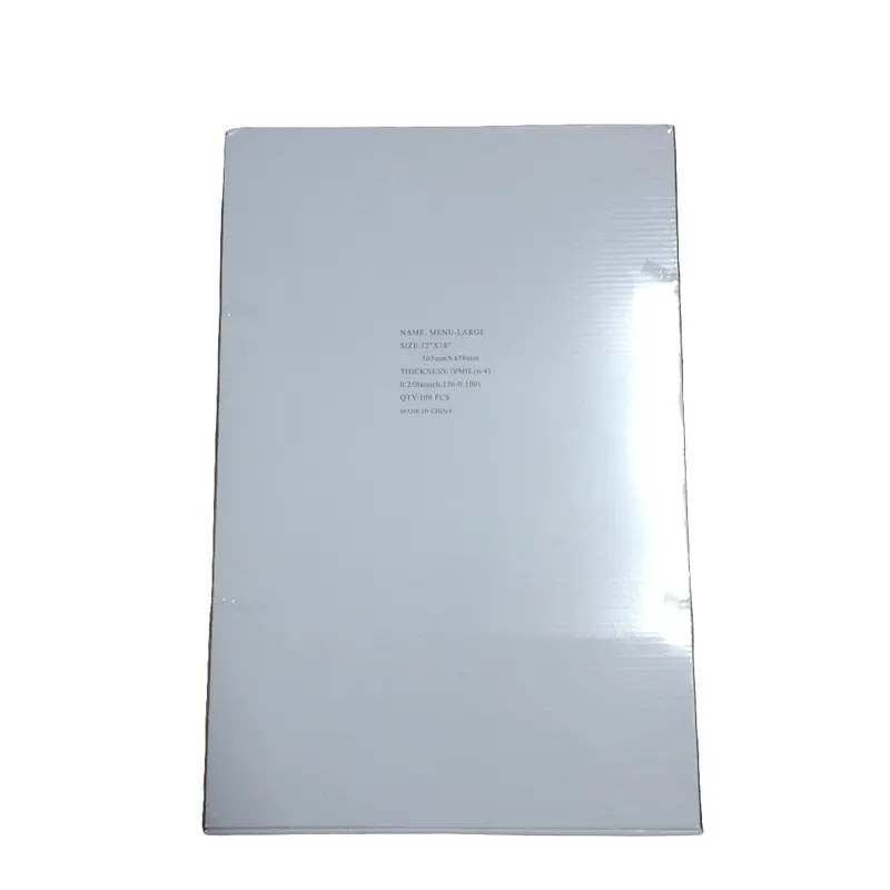 LAMINATING POUCH 10ML LARGE MENU