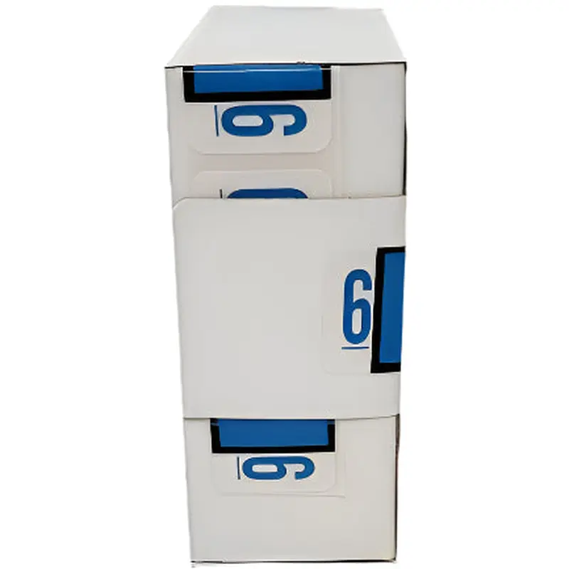 LATERAL FOLDERS NUMBERS #6 LIGHT BLUE BOX/500