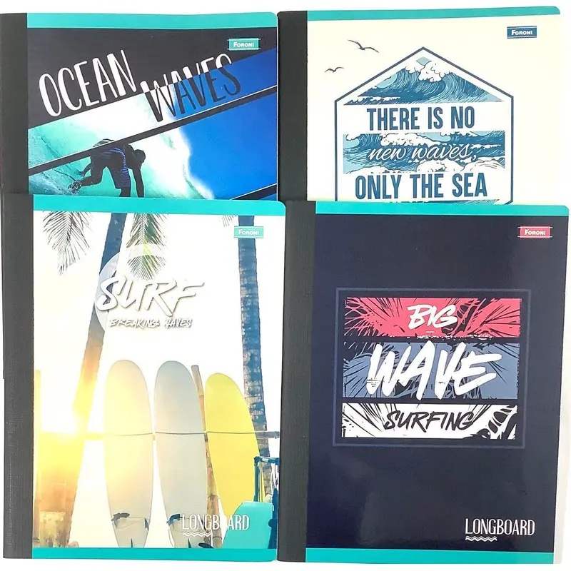 LIBRETA TAPA FLEXIBLE LONG BOARDOcean Waves