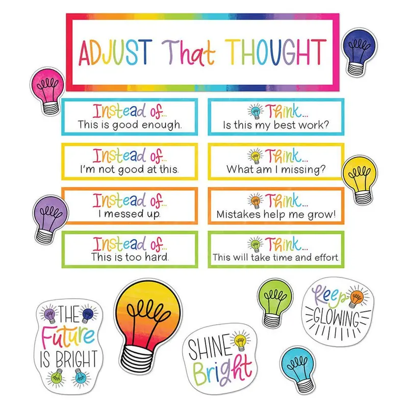 Light Bulb Moments Growth Mind Mini Bulletin Set
