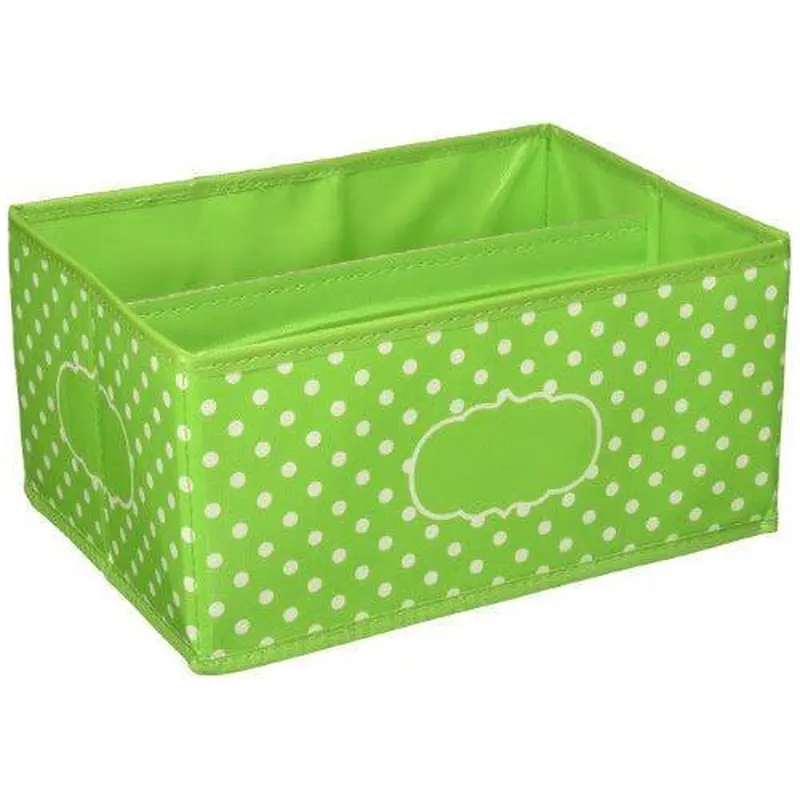 LIME POLKA DOTS SMALL STORAGE BIN