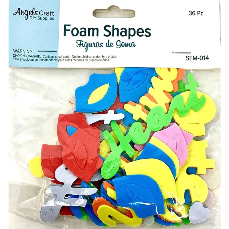 Love Foam Shapes and Words 36 PC