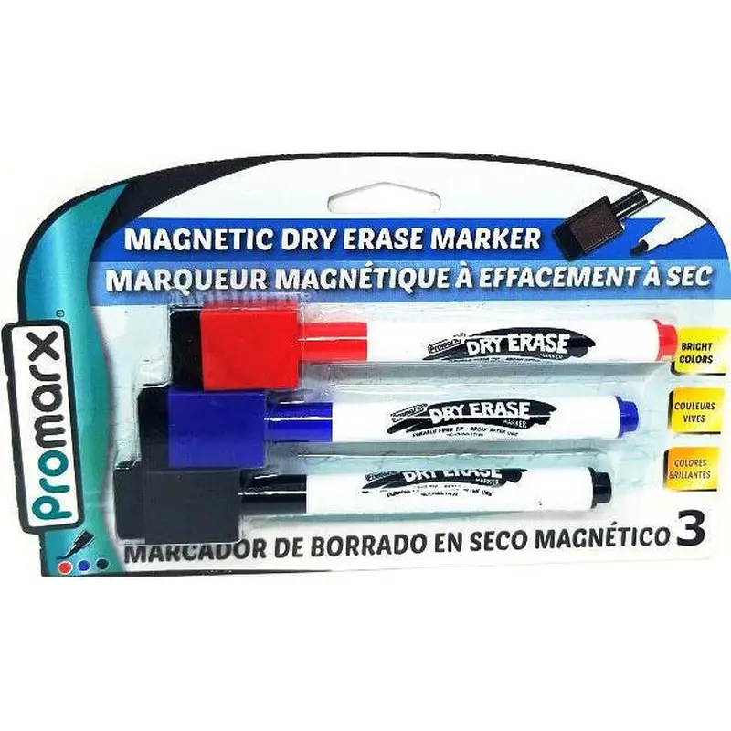 MAGNETIC DRY ERASE MARKER CHISEL TIP ASST