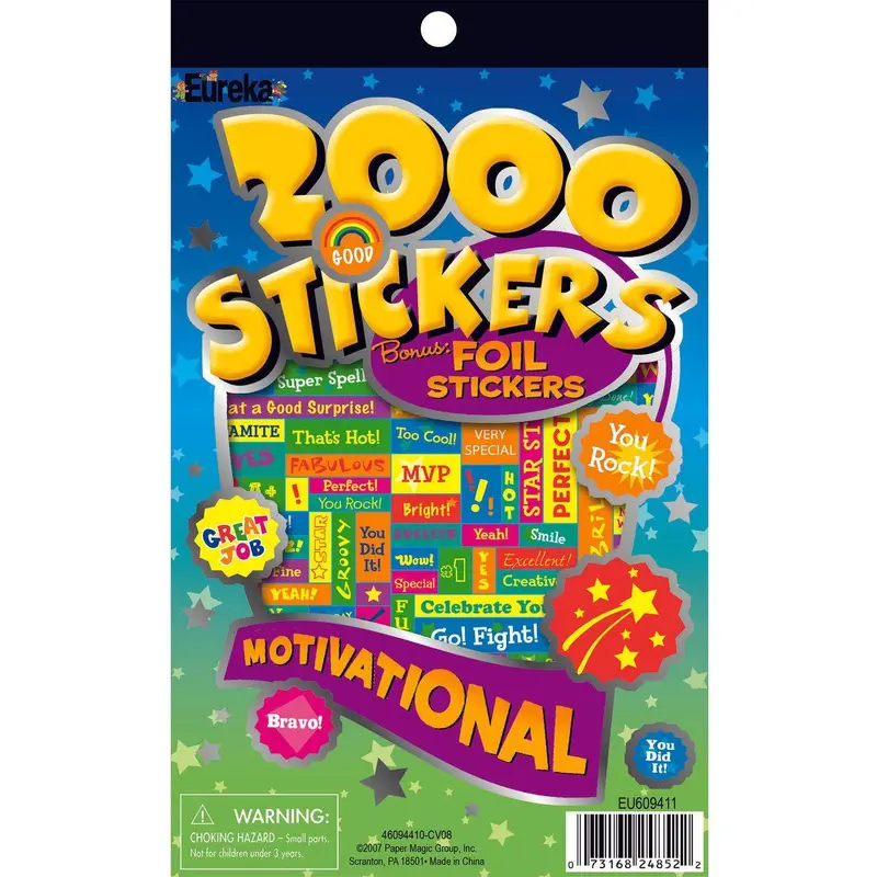MOTIVATIONAL STICKER BOOK 2,000 PIECES