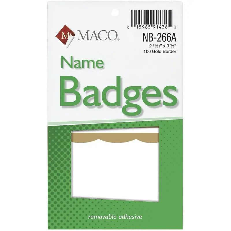 NAME BADGE GOLD