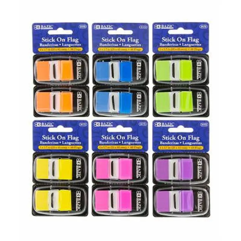 NEON COLOR STANDARD FLAGS W/DISPENSER PQ.2