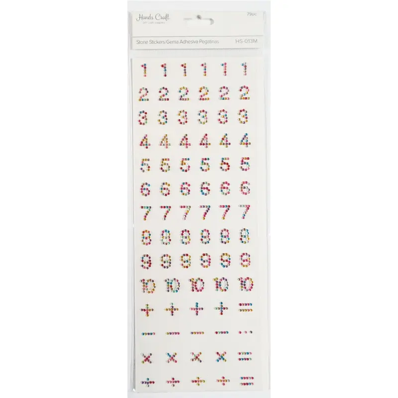 NUMBER STONE STICKER MIX 79 PC