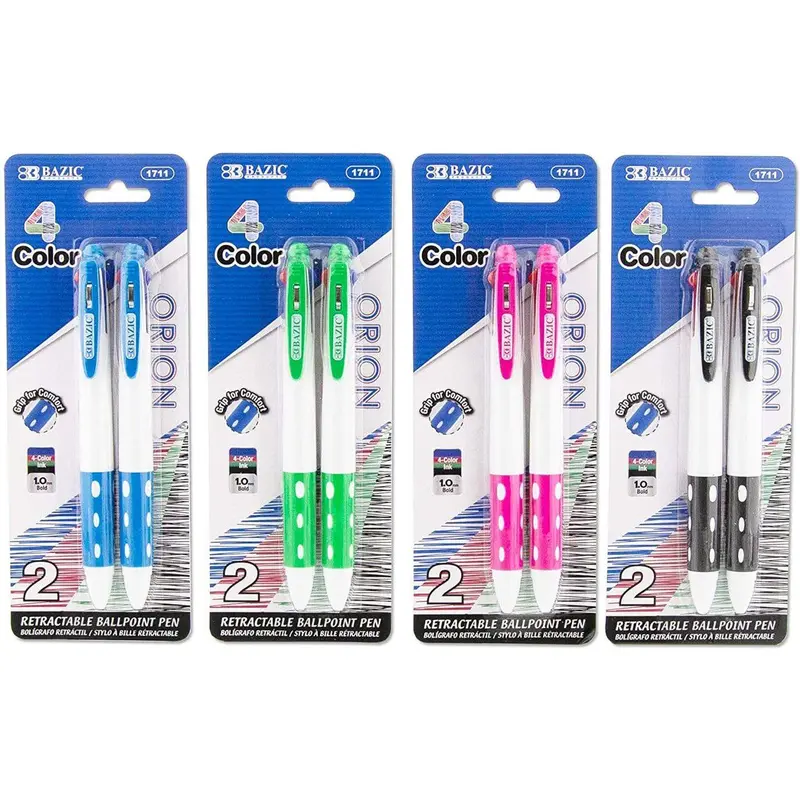 ORION 4 COLORS BALLPOINT BOLD RETRACTABLE PEN PQ.2