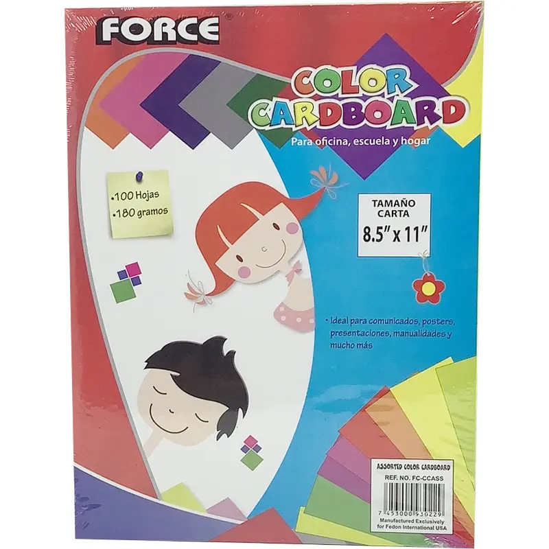 PAPEL CARTULINA 60 LB COLORES SURTIDOS