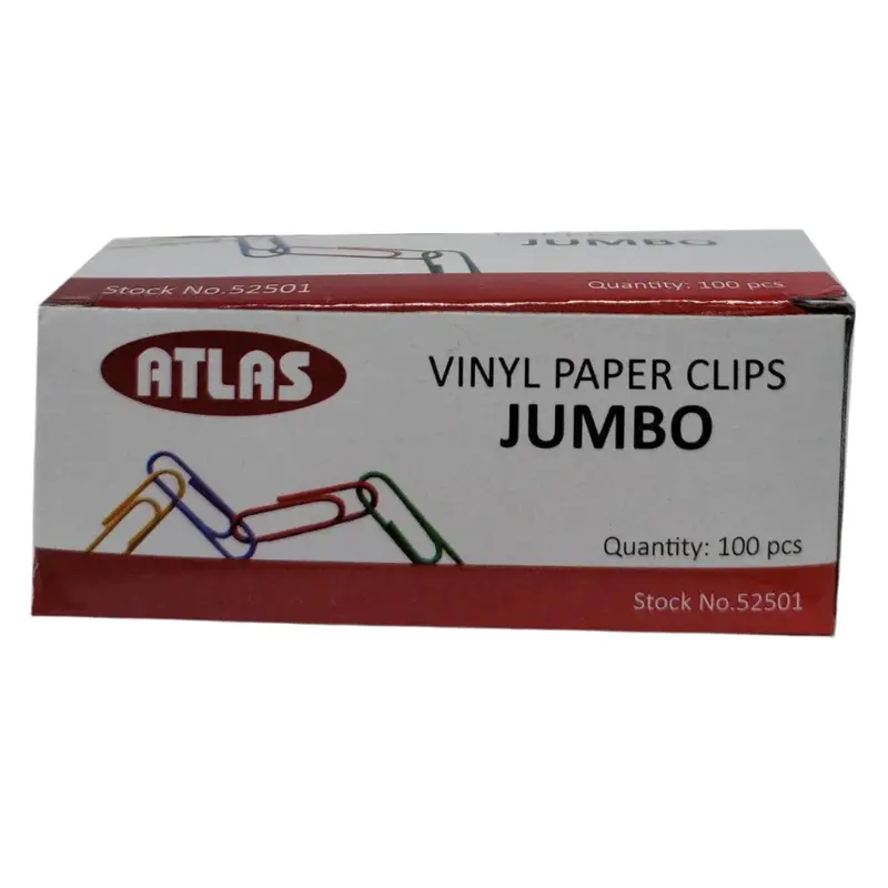 PAPER CLIPS JUMBO VYNIL COLOR PQ.100