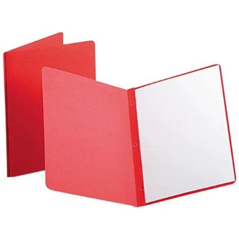 PAPER REPORT COVER W/CLIP LETTER RED BOX/25