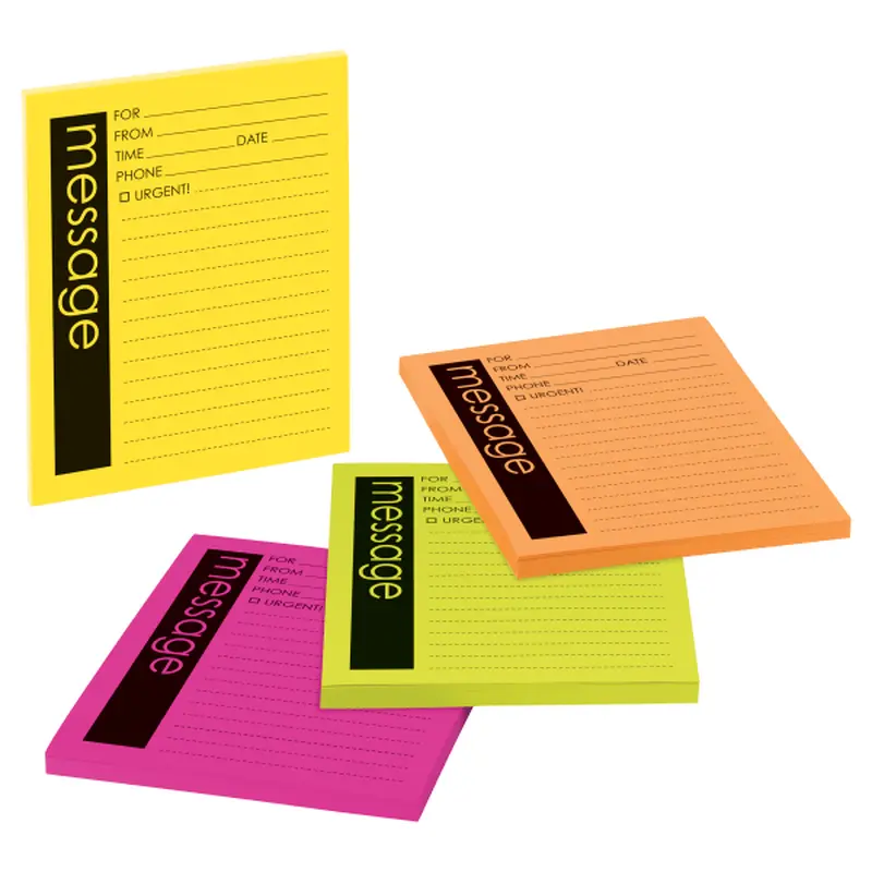 POST IT MESSAGE PADS ASST COLOR 4PK