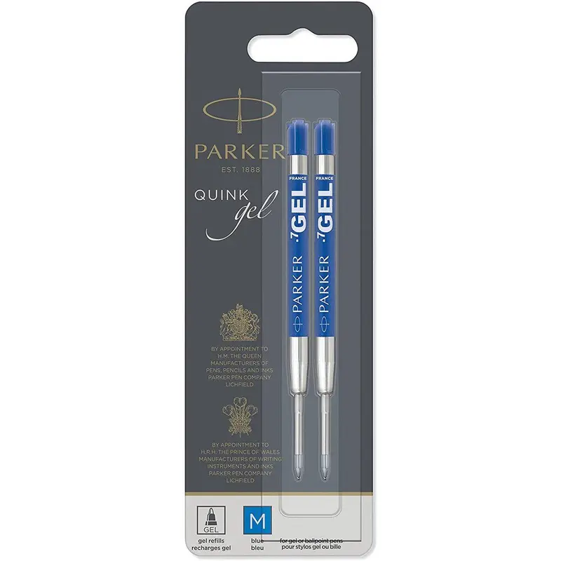 REFILL QINK GEL MEDIUM BLUE 2 PACK