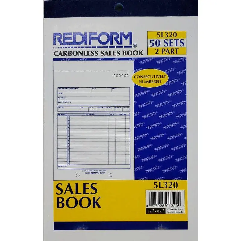 SALES BOOK NCR 2-PT (5X7)