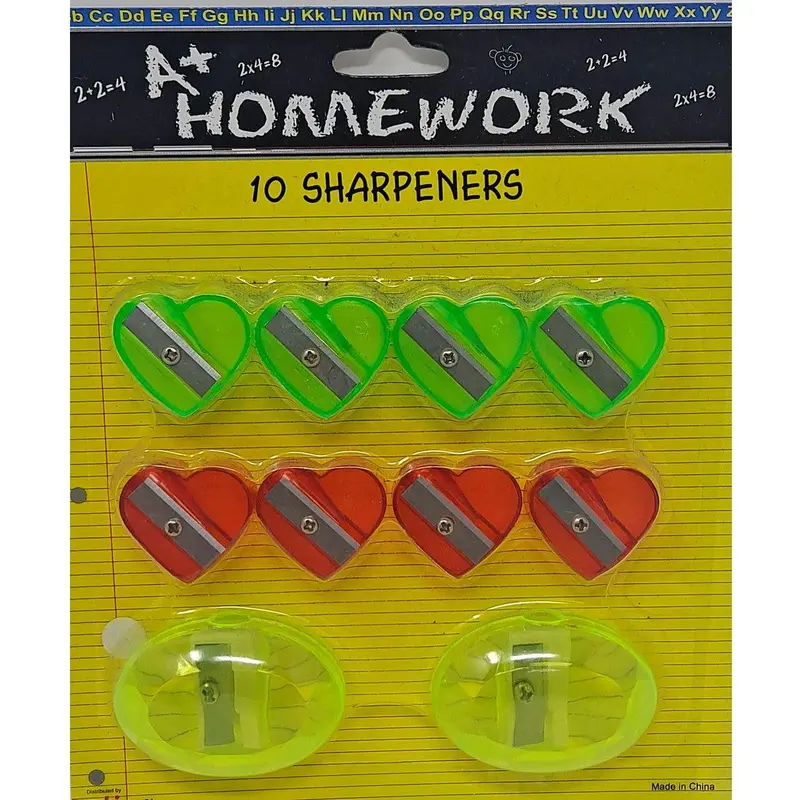 SACAPUNTAS SURTIDOS 10PC