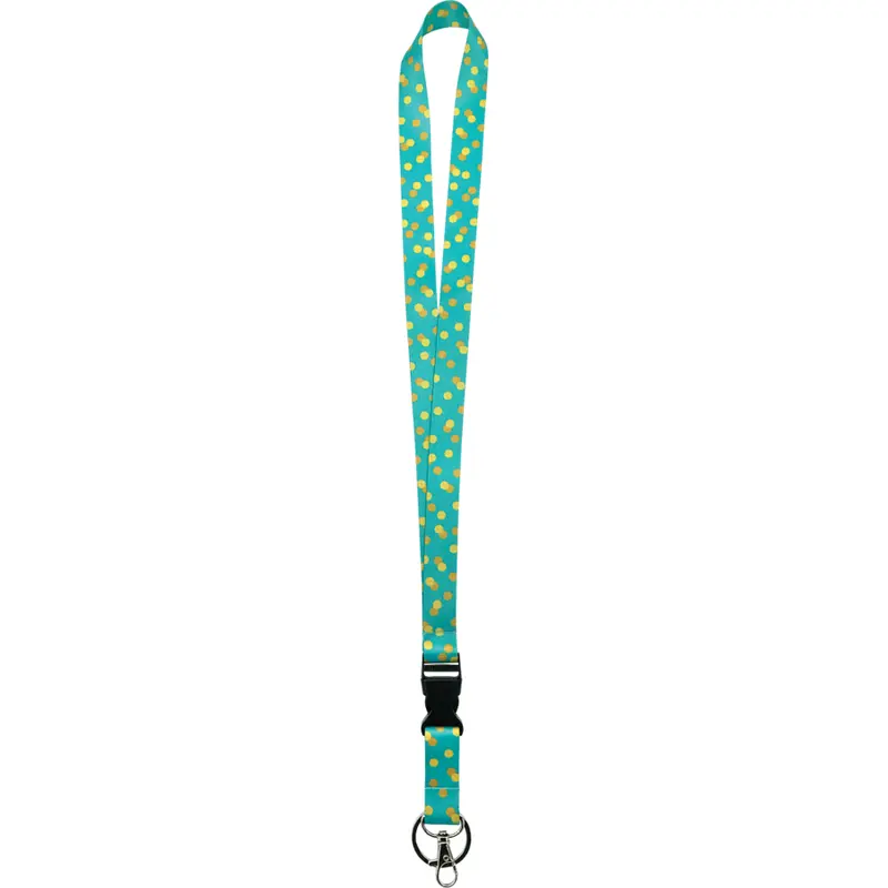 TEAL CONFETTI LANYARD