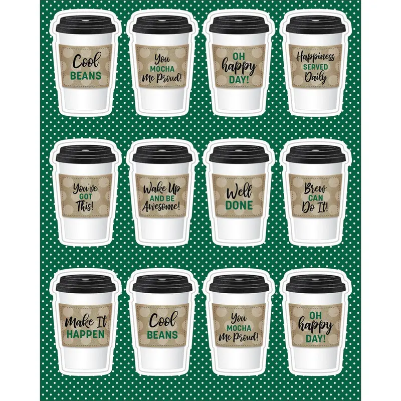 TO-GO CUPS MOTIVATIONAL STICKERS 72 PCS